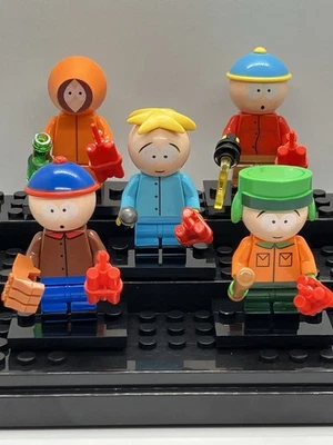 Stan, Kyle, Kenny, Cartman, and Butters, South Park Custom Mini Figure Set Of 5 - Image 1 of 4