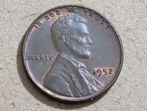 1952 P Lincoln Wheat Penny Philadelphia Mint No Mint Mark Uncertified Circulated - Picture 1 of 2