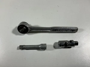 Vintage Craftsman 3/8” Drive Fine Tooth Thumb Wheel Ratchet V 43781 + Extras - Picture 1 of 16