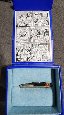 New! CufflinksInc Superman Hidden Message Tie Bar - Image 1 of 4