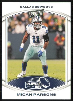 Micah Parsons 2023 Panini NFL Player of the Day #4 Dallas Cowboys - Image 1 of 2