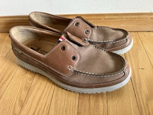 Mocassini scarpe da barca uomo in pelle bicolore MEPHISTO Trevis comodi casual taglia 9 US - Foto 1 di 9