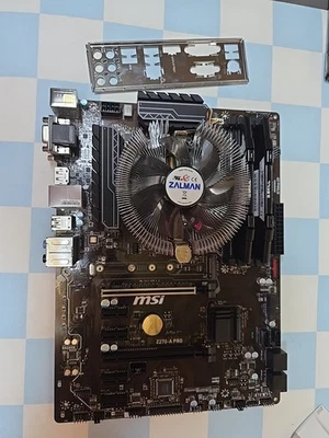 MB-49 MSI Z270-A PRO I5-7400 8GB DE RAM TESTADO BOM ESCUDO INCLUÍDO - Imagem 1 de 4