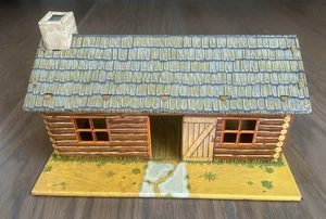 Cabaña de troncos litográfica de hojalata Marx Fort Dearborn/Fort Apache - Imagen 1 de 6