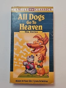 All Dogs Go to Heaven The Series (VHS 1997) TESTED WORKS - GRAIL RARE VHS TVSHOW - Picture 1 of 11