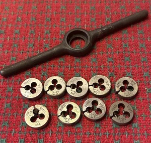 MORSE Adjustable Die Set Die Handle Button Dies USA 🇺🇸 Machinist Nice! - Picture 1 of 24
