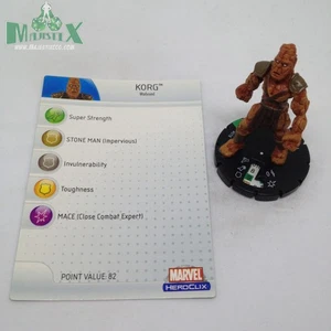 Heroclix Mutations and Monsters set Korg #018 Uncommon figure w/card! - Picture 1 of 1