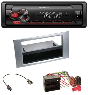 Pioneer DAB 1DIN MP3 AUX USB Autoradio für Ford Kuga Fusion Transit 05-12 silber - Bild 1 von 4