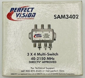 Perfect Vision SAM3402 - 3 X 4 Multi-Switch 40-2150 MHz - DirecTV approved - Picture 1 of 2