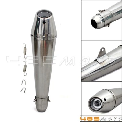 Tubo silenciador de escape universal de acero inoxidable para motocicleta 38-51 mm para Suzuki GSXR Foto 1 de 4