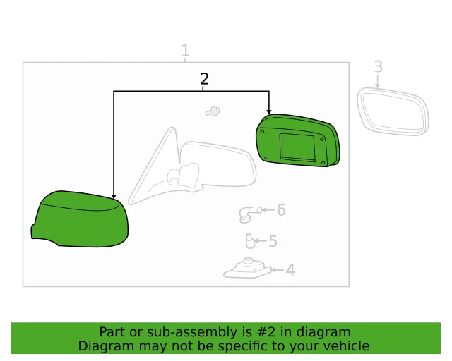 GENUINE LEXUS LS430 RIGHT SKY WHITE PEARL DOOR MIRROR HOUSING 87915-50030-A2 - Image 1 of 1