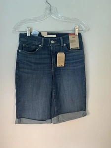 Levi’s Women's Classic Bermuda Shorts Size 24 Mid Rise MSRP $50 NWT - Picture 1 of 7