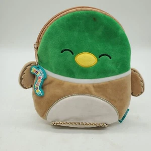 Squishmallows Avery the Mallard Duck Zipper Pouch Pencil / Makeup Bag Plush 8" - Picture 1 of 7