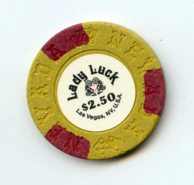 2.50 Chip from the Lady Luck Casino Las Vegas Nevada Nevada Mold - Image 1 of 2