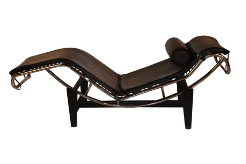 Mid Century Le Corbusier LC4 Style Leather Chaise Lounge Daybed Cover