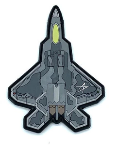 Parche de PVC Lockheed Martin® F-22 Raptor®, 5 pulgadas con gancho y bucle - Imagen 1 de 1