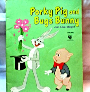 Book Children Porky Pig and Bugs Bunny Just Like Magic! Golden Press 1976 - Picture 1 of 5