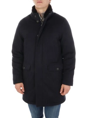 Abrigo acolchado Corneliani X3903 para hombre azul marino de lana virgen talla 52 Foto 1 de 4