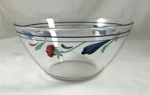 Lenox Amapolas en Azul 9" Vidrio Redondo Todo Propósito Servir Tazón Mezcla de Ensalada - Imagen 1 de 5