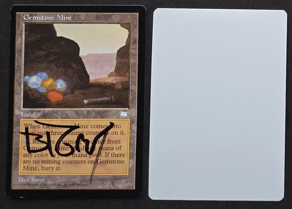 Signed MTG Magic Brom Artist Proof _ Weatherlight _ GEMSTONE MINE _ VHTF 1/50! - Image 1 of 3