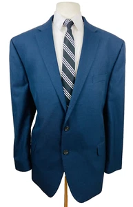 CHAPS RALPH LAUREN Mens 50R Blue Check Super Soft Blazer Sport Coat Suit Jacket - Picture 1 of 9