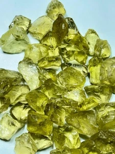 100% NATURAL BEAUTIFUL LEMON QUARTZ ROUGH CABOCHON LOOSE GEMSTONE LOT - Picture 1 of 7