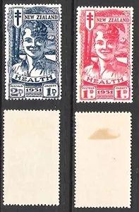 NEW ZEALAND 1931 HEALTH RED & BLUE BOY MINT DUO (M) (REF:H1295) - Picture 1 of 1