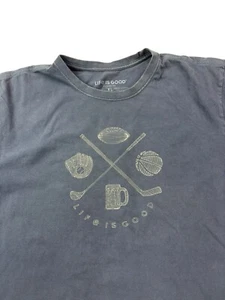 Life Is Good Men's XL Crusher Tee Short Sleeve Shirt Sports Baseball Football - Picture 1 of 24