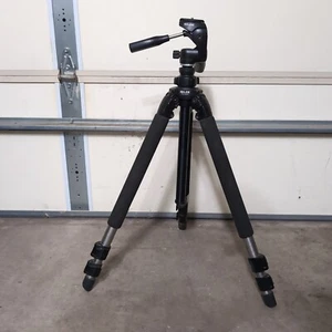 SLIK Pro 500 DX Camera Stand Tripod Quick Release Panning Head Sturdy - Picture 1 of 11