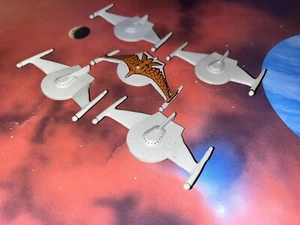 Star Trek Micro Machines Lot X5 Romulan Bird Of Prey Space Ship Fleet TNG TOS - Picture 1 of 1