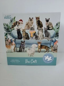 Póster rompecabezas THE CATS Professor persa siamés Calico gato NUEVO - Imagen 1 de 2