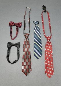 Corbatas de cuello multicolor para niños ~ Corbata con clip ~ Pajaritas ~ Lote de 5 nuevas y usadas - Imagen 1 de 6