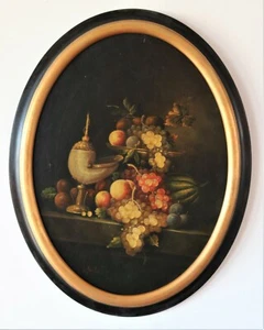 PINTURA "NATURALEZA MUERTA CON FRUTA" - Imagen 1 de 8