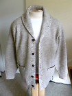 Orvis Wool Shawl Sweater Jacket Men L Chest 48" Cardigan Elbow Patches Nwot $189
