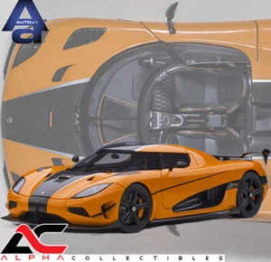 AUTOART 79023 1:18 KOENIGSEGG AGERA RS (CONE ORANGE/CARBON) SUPERCAR - Picture 1 of 8