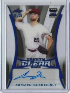 2020 Leaf Trinity Carmen Mlodzinski Blue Auto #'d/25 PITTSBURGH PIRATES - Picture 1 of 2