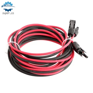 New 4/6mm² 2/5/10/20M Black+Red Solar Panel Extension Cable Wire+M4 Connector - Picture 1 of 12