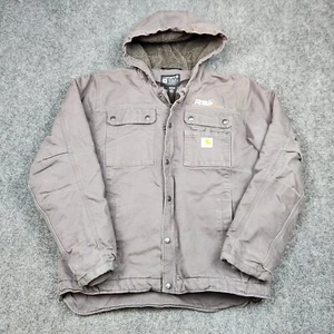 Carhartt Bartlett Jacket Mens Medium Gray Sherpa Lined Barn Work Chore Coat - Picture 1 of 10