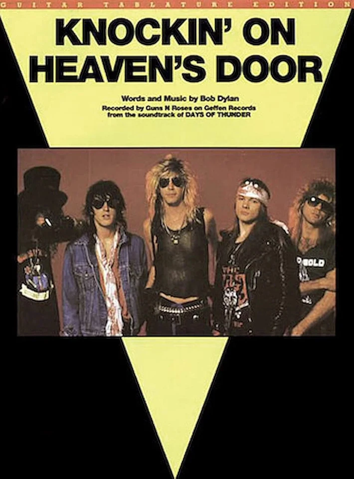 Guns N Roses Knockin' on Heaven's Door Guitar Tabliture Word and Sheet Music