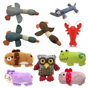 Plush Squeaky Puppy Dog Toy Squeaker Cute Dog Chew Toys Stuffed Dog Toys - Picture 1 of 30