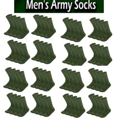 Venta al por mayor Calcetines militares verdes del ejército para hombre Combate Trekking Senderismo Talla 10-13,13-15 Foto 1 de 2