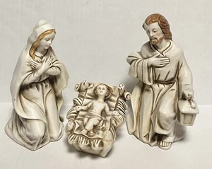 Vintage Caffco Japan 3-Piece Nativity Set Holy Family Neutral Shades - Picture 1 of 13