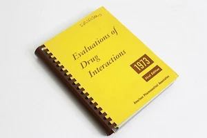 EVALUATIONS OF DRUG INTERACTIONS 1973 1st Ed Pharmacy Vintage Medical Medicine - Foto 1 di 2