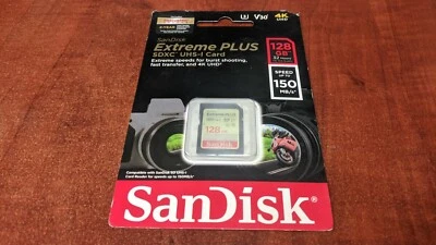 TARJETA SANDISK EXTREME PLUS SDXC UHS-I 128 GB NUEVA SELLADA ¡Envío gratuito!! Foto 1 de 3