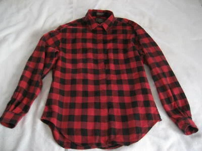 Camisa de 1980 John Henry roja y negra búfalo a cuadros con botones talla 6-8-10 Foto 1 de 4