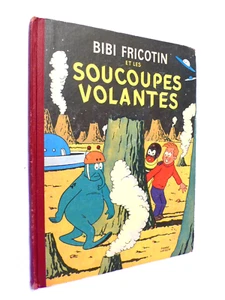 BIBI FRICOTIN ET LES SOUCOUPES VOLANTES P. LACROIX EO 1955 FOND NOIR BON ÉTAT - Picture 1 of 11