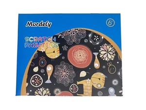 NIB Magic Rainbow Scratch Paper Art Set for Kids-60 pc Easy to Use Supplies Kit - Picture 1 of 8