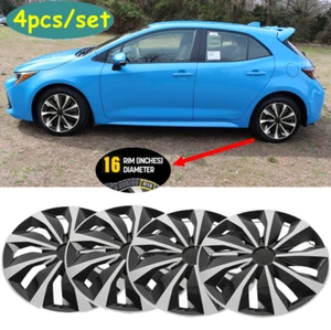 16" Set of 4 Wheel Covers Hub Caps Tire & Steel Rim fits R16 For Toyota Corolla - Picture 1 of 14