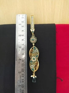 Indian Jewelry KeyChain Juda Bollywood Ethnic Gold Plated Wedding Copper Juda - Foto 1 di 2