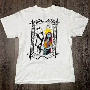 Disney Nightmare Before Christmas T Shirt Womens Size L Large White USA - Picture 1 of 4